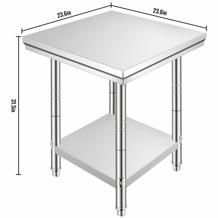 Stainless steel on sale small table